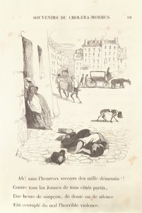 回忆霍乱 - 莫布斯，1840年 作者 奥诺雷·杜米埃