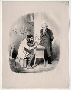 艺术家，图2：1848年的某一天，您必须以这种方式为我建模。 作者 奥诺雷·杜米埃