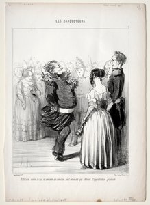 宴会，盘子5：里福拉德开球，1848年。 作者 奥诺雷·杜米埃