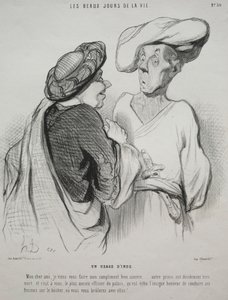 《生活的美好时光》，第30页：印度风俗，1844年。 作者 奥诺雷·杜米埃