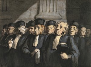 起诉律师，1860年代初期 作者 奥诺雷·杜米埃