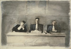 1858-60年的三位法官 作者 奥诺雷·杜米埃