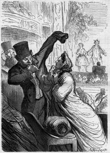 The final verse. Cartoon by Honore Daumier (1808-1879). Engraving in “” Le Monde Illustré”” n°255 of 1 March 1862. 作者 奥诺雷·杜米埃