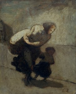 沉重的负担》，1828-1879年 作者 奥诺雷·杜米埃