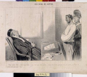 正义的人们。漫画作者Honore Daumier（1808-1879），37.5x28。摘自《查理报》，马赛隆尚宫美术博物馆。 作者 奥诺雷·杜米埃