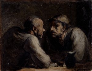 两个酒鬼（Les Deux buveurs） 作者 奥诺雷·杜米埃