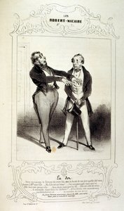 以《Les Cent》和《Robert Macaire》为题的关于思想和传说的Philipon插图。 作者 奥诺雷·杜米埃