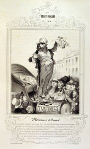 以《Les Cent》和《Robert Macaire》为题的关于思想和传说的Philipon插图。 作者 奥诺雷·杜米埃