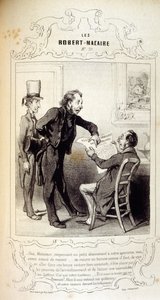 以《Les Cent》和《Robert Macaire》为题的关于思想和传说的Philipon插图。 作者 奥诺雷·杜米埃