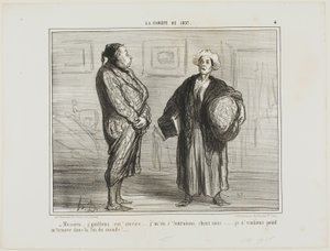 "先生，我不干了，我要回家...世界末日时，我不想待在这里"，《1857 年的女伯爵》第 4 版 作者 奥诺雷·维克托林·杜米埃