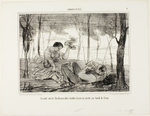 不幸的是，我想去水边小憩一下，Croquis D