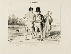 "对不起，Mayor....，请您告诉我这里是否允许游泳？"《Les Baigneurs》第 25 版