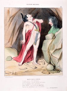 霍诺尔-多米埃（1808-1879 年）的作品。古代历史：斯芬克斯中的俄狄浦斯。马赛阿尔卡萨图书馆 作者 奥诺雷·杜米埃
