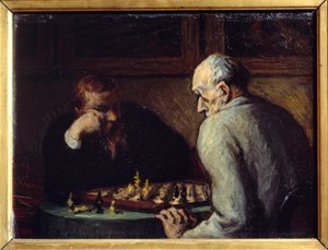 奥诺雷·杜米埃 (1808-1879) 19 世纪的国际象棋选手 作者 奥诺雷·杜米埃