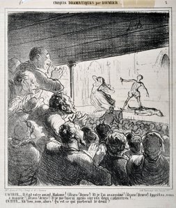 戏剧小品。"他是你的爱人，夫人......"霍诺尔-杜米埃（1808-1879）在《查理报》上的版画。朗尚宫，马赛美术博物馆。 作者 奥诺雷·杜米埃