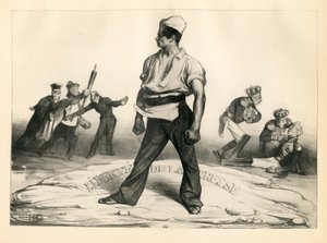 La Caricature (1830)，政治性、讽刺性的黑白画。 作者 奥诺雷·杜米埃