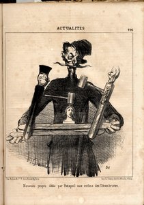 Le Charivari, B & W中的讽刺性文章 作者 奥诺雷·杜米埃