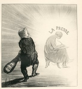 Le Charivari, B & W中的讽刺性文章 作者 奥诺雷·杜米埃