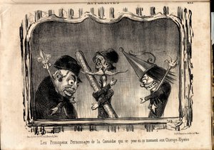 Le Charivari, B & W中的讽刺性文章 作者 奥诺雷·杜米埃