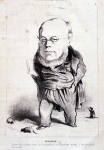 蒲鲁东，“社会主义的使徒，财产的敌人及其专利破坏者”——杜米埃，在 1849 年 6 月 1 日的“Charivari”中 作者 奥诺雷·杜米埃
