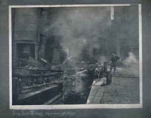 提斯铁厂-排渣，1919年 作者 胡德有限公司