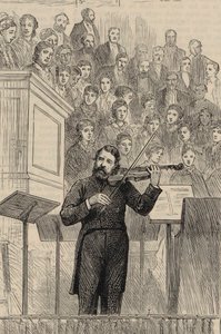 小提琴家和作曲家约瑟夫·约阿希姆（Joseph Joachim）的肖像1831-1907，1877年。 作者 贺拉斯·哈拉尔