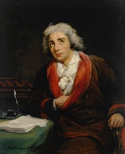诗人安德烈-谢尼耶1762-1794年的肖像，1825年。 作者 埃米尔·让·霍勒斯·韦尔内