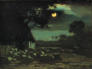 牧羊场，月光，1906年。 作者 霍拉蒂·沃克