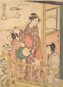 长尾鸡 "Onagadori"，来自 "十二种鸟类 "系列的Shocho junikin...，约1791年。