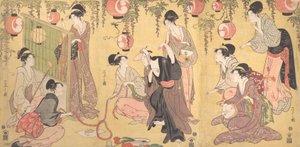 欢乐宿舍里的尤拉诺夫的模仿作品，约1797年。 作者 细田英史