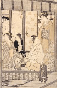 朝花夕拾（朝乡）（彩色木刻版画） 作者 细田英史