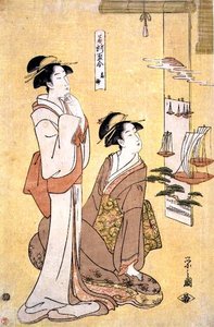 高野川的归帆，来自《以清酒杯为代表的名胜》系列 作者 细田英史