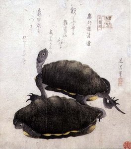 忍足池，出自 "江户名产竞赛 "系列，约1811-1812年（木版画）。 作者 布袋