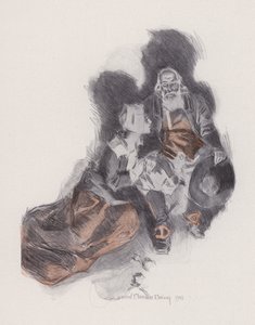 亨利·沃兹沃斯·朗费罗为伊万杰琳《阿卡迪的故事》绘制的插图（平版印刷） 作者 霍华德钱德勒（后）克里斯蒂