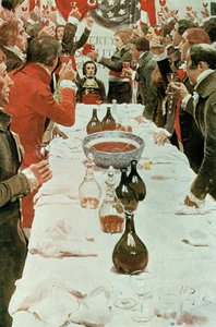 Genet宴会，来自&39;华盛顿和法国热潮&39;93&39;的约翰巴赫麦克马斯特，酒吧。在哈珀杂志，1897年 作者 霍华德·派尔