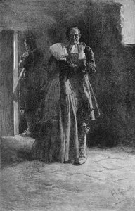 Giles Corey in Prison，由弗兰克法语（1850-1933）刻画，来自&39;Giles Corey，Yeoman&39;，作者：Mary E. Wilkins，酒吧。在哈珀杂志，1892年 作者 霍华德·派尔