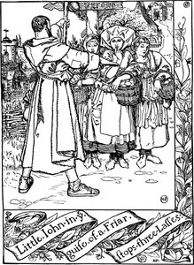1883年霍华德·皮尔（Howard Pyle）的《罗宾汉的快乐冒险》一书中的插图。 作者 霍华德·派尔