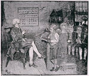 宾夕法尼亚州的旧时学校，来自哈珀杂志，1881年 作者 霍华德·派尔