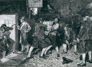 纽约的Press Gang，来自哈珀杂志，1882年 作者 霍华德·派尔