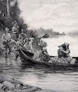 1887年6月在哈珀杂志上发表的伊丽莎白和弗朗西斯加洛韦的捕获 作者 霍华德·派尔