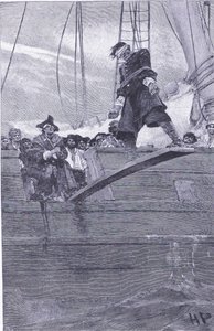 1921年Harper＆Bros出版的Howard Pyles Book of Pirates走过木板 作者 霍华德·派尔