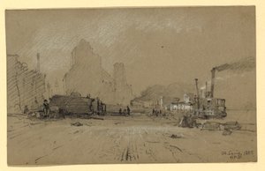 绘画，圣路易斯密西西比河，1887 年 作者 霍华德·拉塞尔·巴特勒