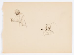 无题（两幅人物画） 作者 霍华德·拉塞尔·巴特勒