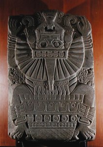 Tlaltecuhtli，后古典时期（900-1521）（石头）。 作者 华泰克华泰克