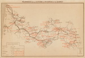 Pelerinages De La Guyenne Du Rouergue Et Du Quercy（彩色石版画）