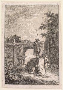 罗马之夜：凯旋门，1763-1764年。 作者 休伯特·罗伯特
