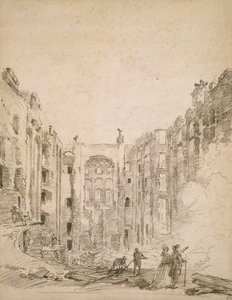 1781 年火灾后的歌剧院废墟 作者 休伯特·罗伯特