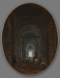 Posillipo洞穴，约1769年 作者 休伯特·罗伯特