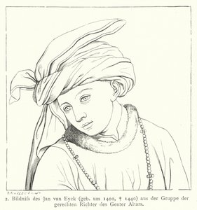 扬-凡-艾克的根特祭坛画中的一个公正的法官 作者 休伯特和扬·凡·艾克