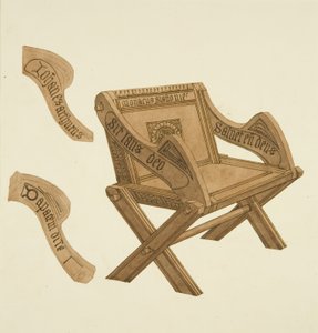格拉斯顿伯里修道院的旧椅子，1822年 作者 休·奥尼尔
